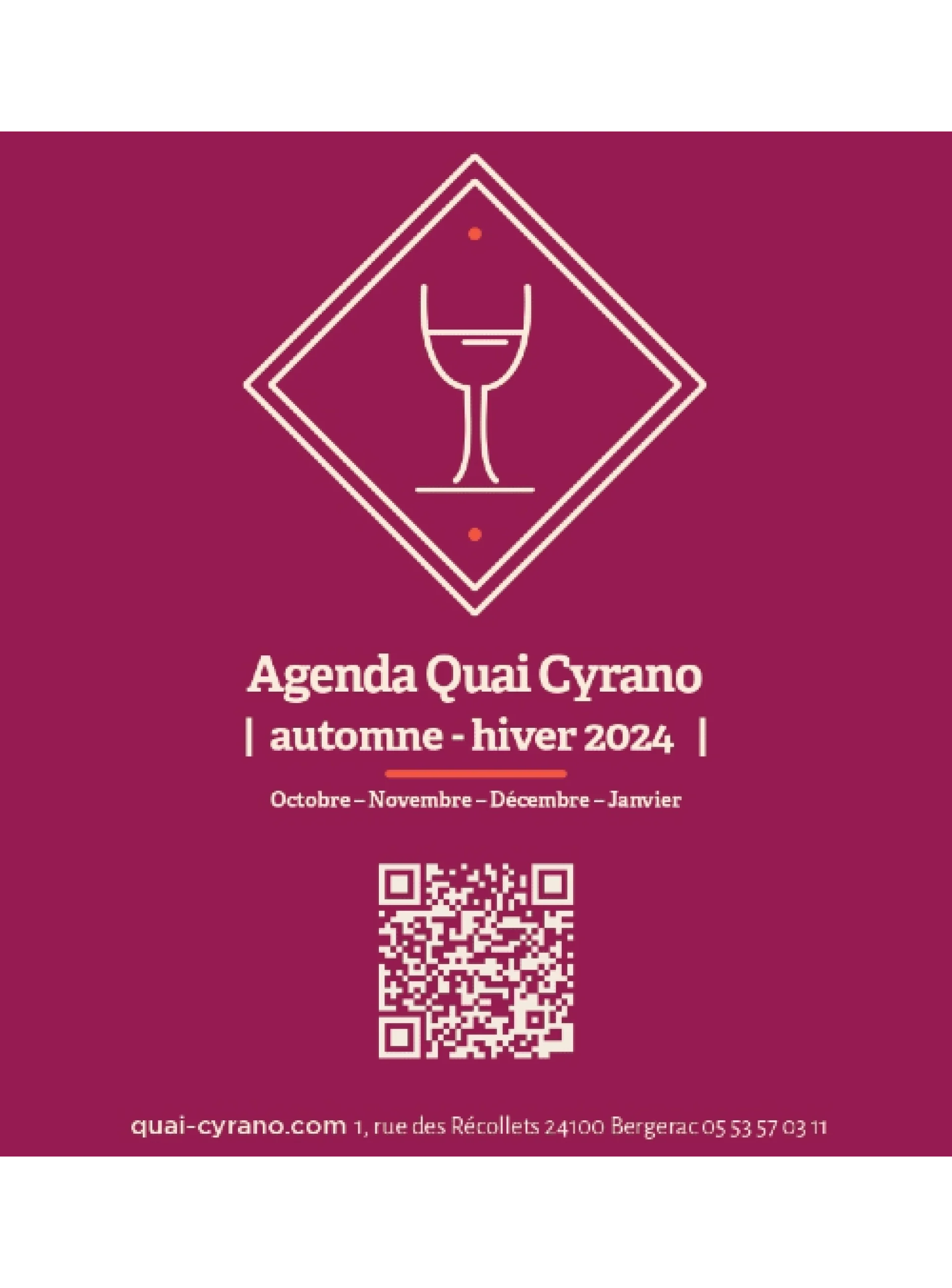 Couverture Agenda hiver Quai Cyrano